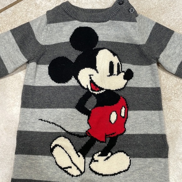 Baby Gap x Disney Mickey Mouse Knit Romper Onesie 3-6 Months - Picture 2 of 7